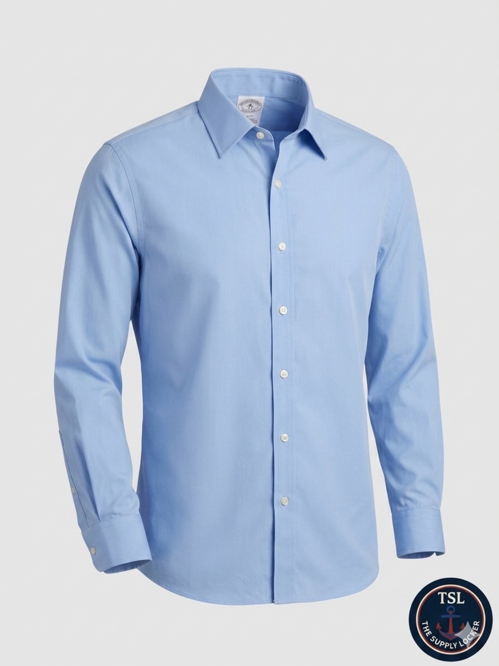 Bespoke Slim Fit Men’s Blue Button Up Dress Shirt Large 16-16.5 34/35